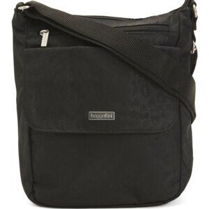 Baggallini Black Cheetah Embossed Town Bagg Crossbody Bag/NWT